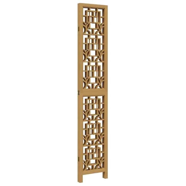 vidaXL Avskiljande Vägg 4 Paneler, Rummets Separator, Integritetsskärm, Vardagsrum Sovrum Paravento, Brun Trä 358868