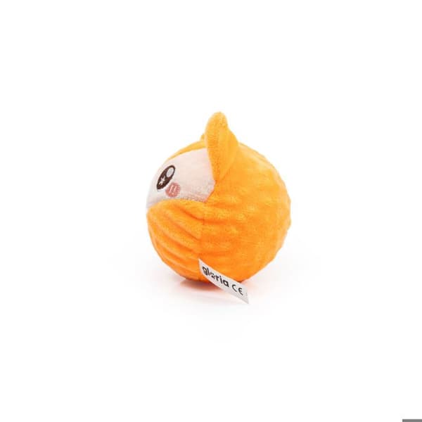 Hundleksak i plysch - GLORIA - Orion - Orange - Polyester - 11 cm