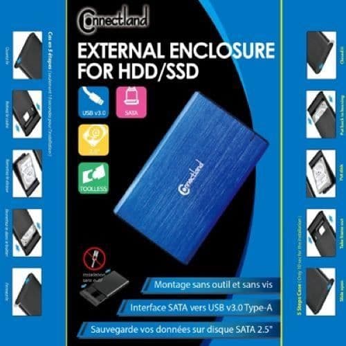 EXTERN SKÅP USB3-UTAN-SKRUV-BLÅT