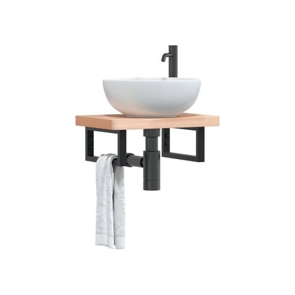 Rektangulära hyllstöd - vidaXL - Robust stål - 15x30 cm - Svart - Kapacitet 100 kg - 2 stycken