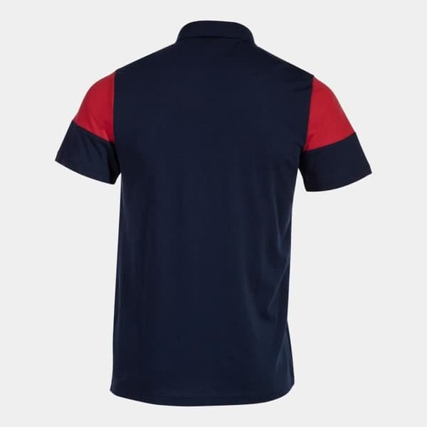 Joma Crew V barnpolo - röd/marin - 5/6 år