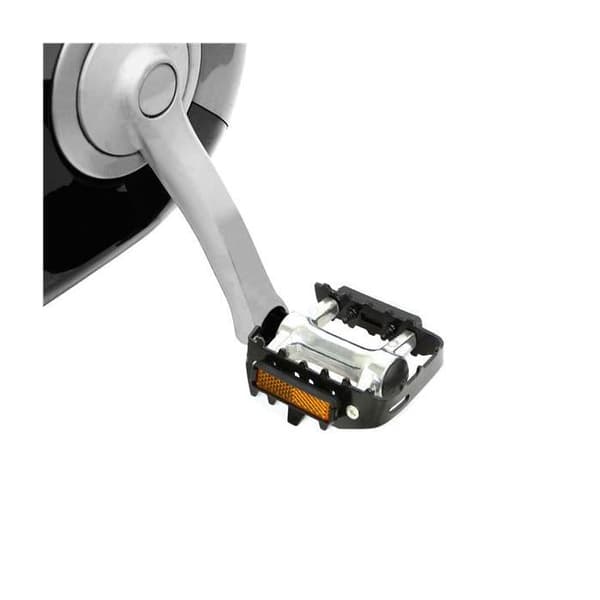 MTB plattformspedaler - Dresco - 11 cm - krom/svart metall - reflexer