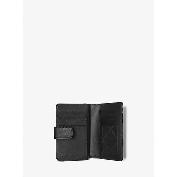 Plånbok - Michael Kors - Zip Around Bifold - Svart läder - Medium storlek - Dam