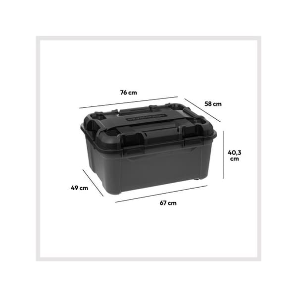 Plastlåda 120L svart - 5 five simply smart