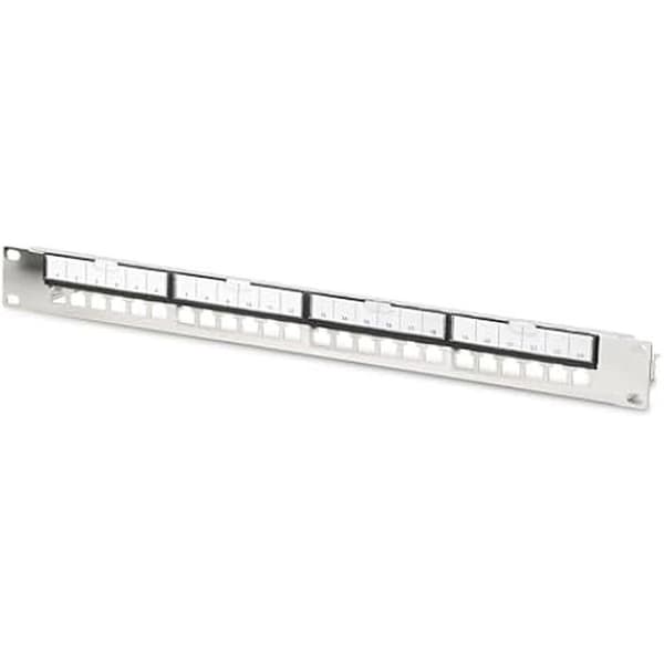 Kopplingspanel - DIGITUS - Modulär - 24 portar - Skärmad - 1U - Grå