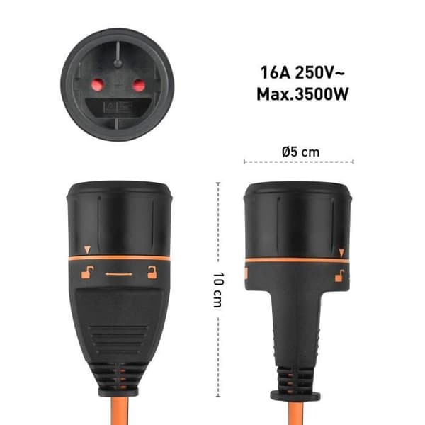 ELECTRALINE Electralock VVF 2x1,5 låsande trädgårdsförlängning 40 m