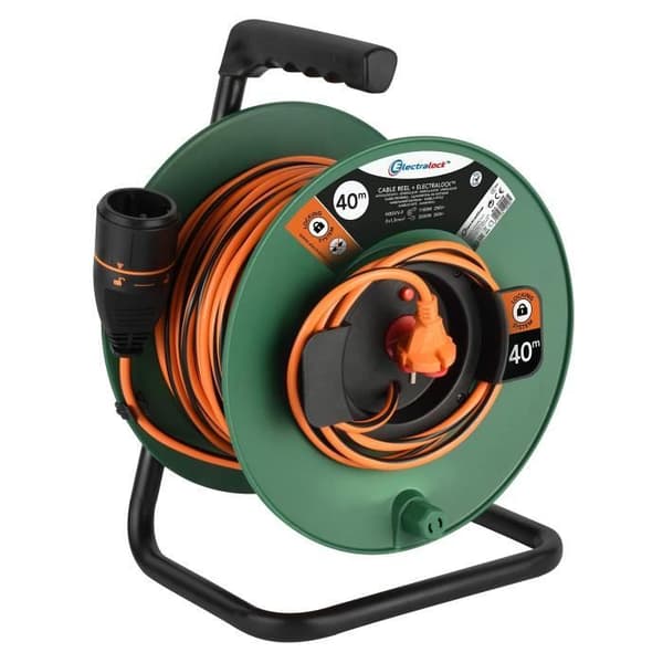 ELECTRALINE Electralock VVF trädgårdsslangrulle 2x1,5 40 m
