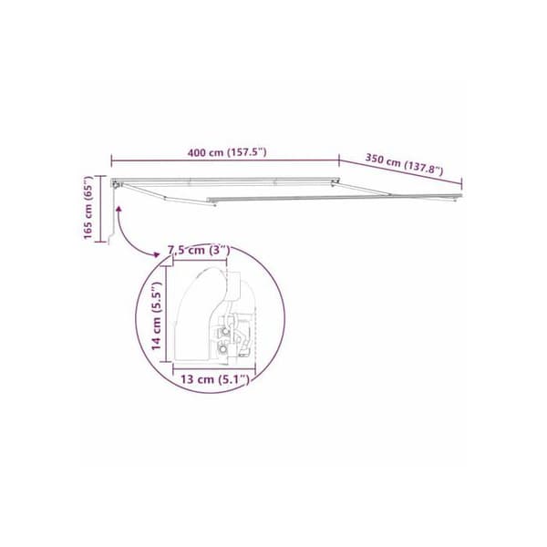 Fällbar aluminiumtält - vidaXL - Vit - 4x3,5 m - Fällbar - Lätt att installera