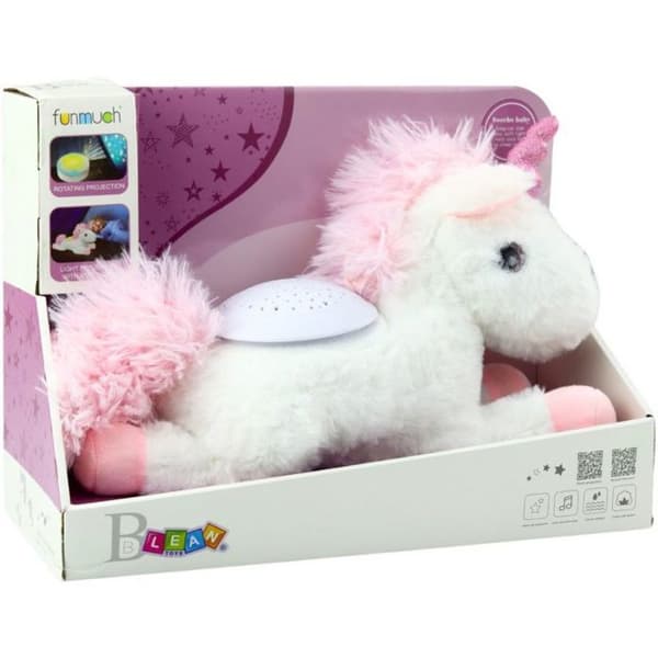 Peluche - LEANTOYS - Sövande enhörning - Ljudprojektor - Vit - För bebis