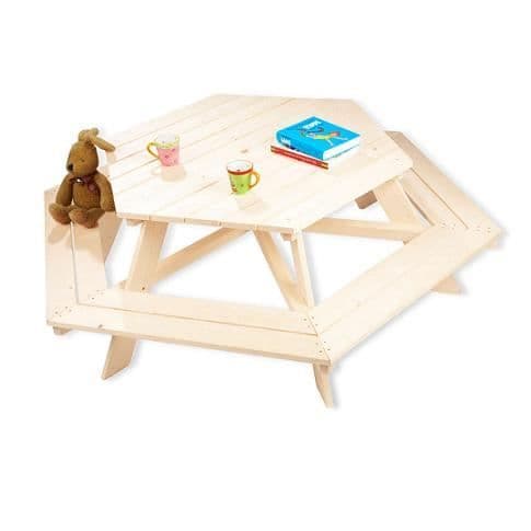 Pinolino - Nicki 6-Eck Clear Solid Spruce Barnbord och stolset