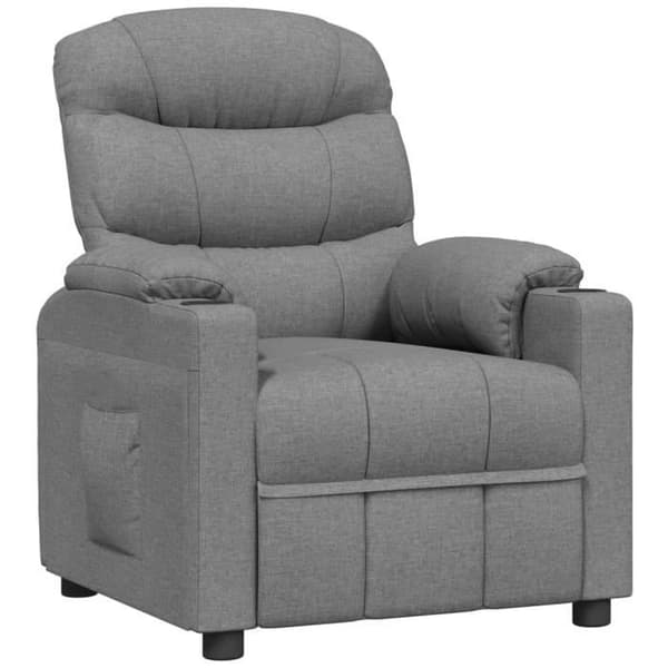 vidaXL Recliner Grå Tyg 348070