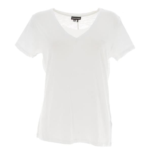 T-shirt med kort ärm Studios slub v-ringad tee optic - Superdry