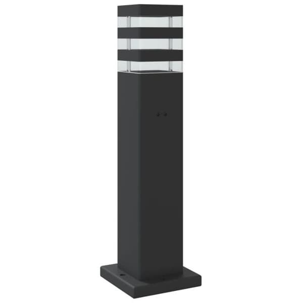 Utomhuslampstativ med sensor svart 50 cm aluminium