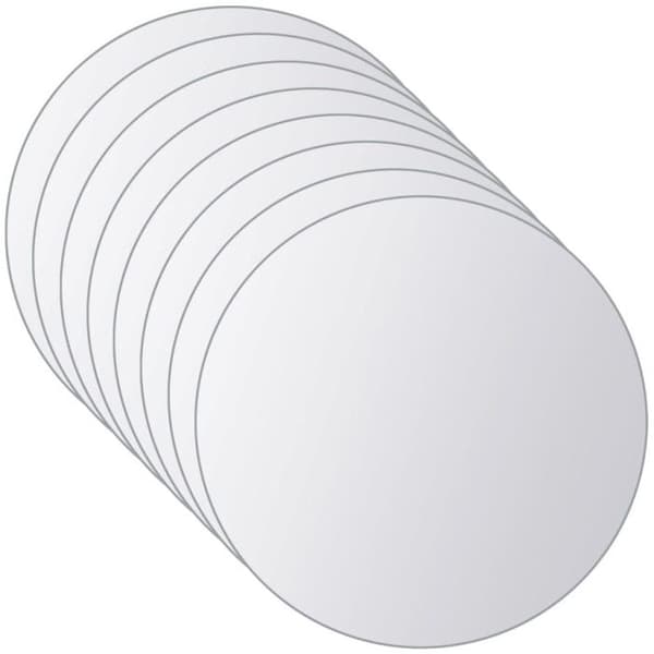 vidaXL Spegelplattor 8 st Runda Glas