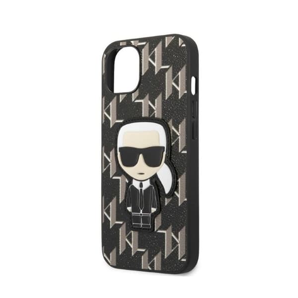 iPhone 13 mini-fodral Karl Lagerfeld Monogram Ikonik Patch Svart