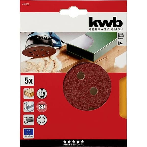 kwb 491808 Slipskiva Diameter 115 mm 5 st.