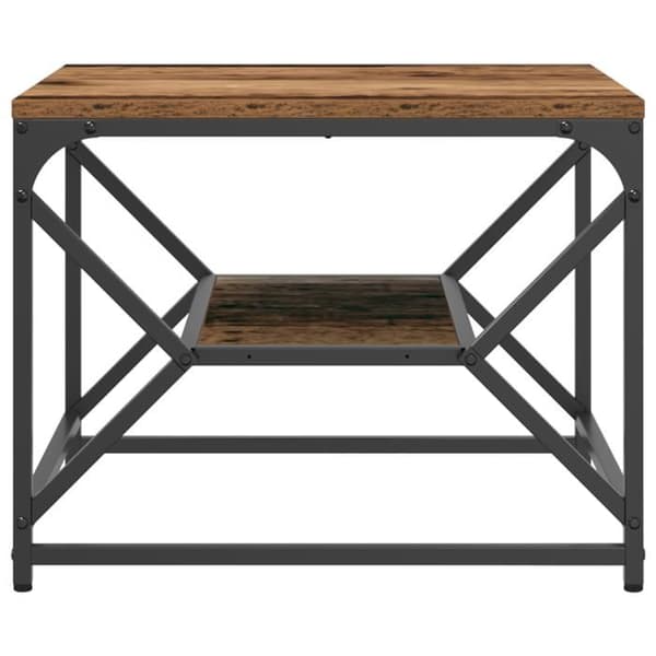 Lågt bord - Åldrat trä - 51x50x40 cm - Rektangulär - Matt finish