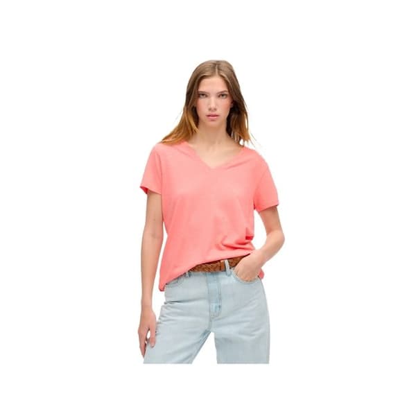 T-shirt Superdry Dam Oversize Rosa Bomull