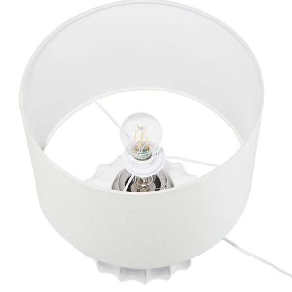 Modern vit nattduksbordslampa NERIS