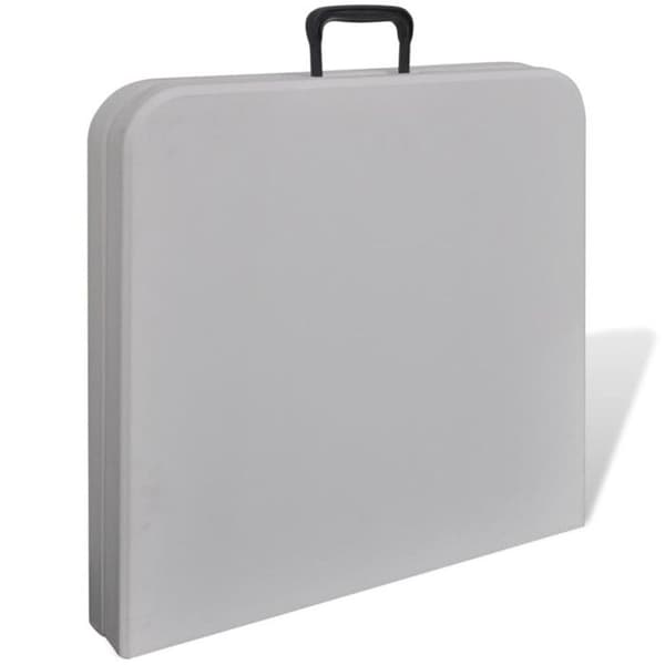 Fällbart trädgårdsbord 122 cm vitt i HDPE