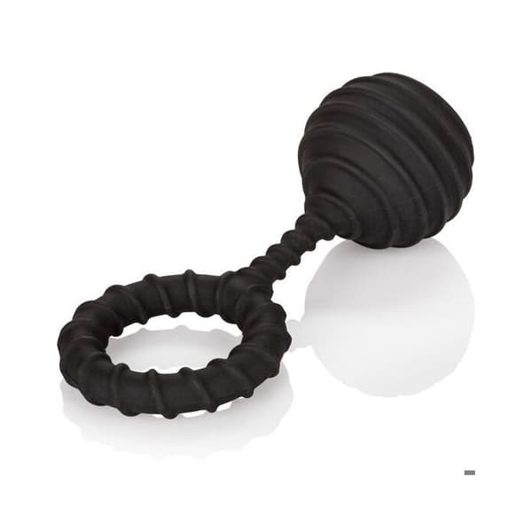 Penisring - CALEXOTICS - STOR PENISRING - Silikon - Svart - Elastisk med vikter