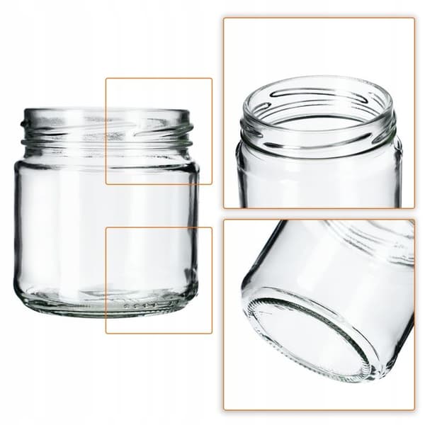Glasburkar KADAX 200ml med lock "Honung" - 10-pack