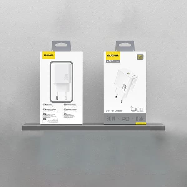 Snabb USB-C väggladdare GaN PD 30 W - Vit