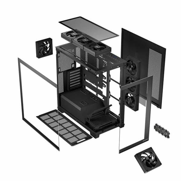 Modecom Volcano Stellar ARGB MIDI 8F-fodral, svart