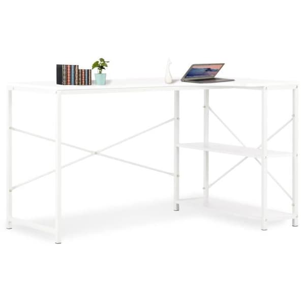 vidaXL Datorbord Vit 120 x 72 x 70 cm
