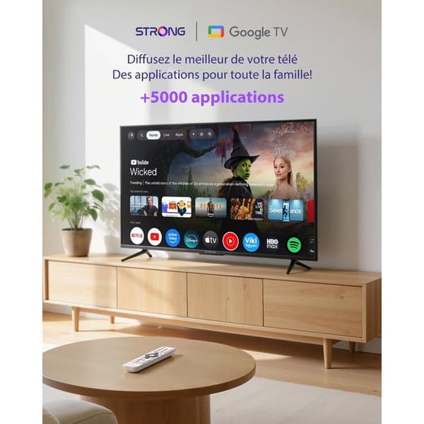 STRONG - LEAP-AIR - Streaming Box Google TV 4K - Chromecast - Wifi - Bluetooth - Google Assistant - Dolby Atmos/Vision - HDR