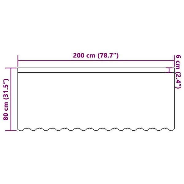 Spetsgardin - vidaXL - 80x200 cm - Vit - Polyester - Ljusfiltrerande - Integritetspaneler - Lätt
