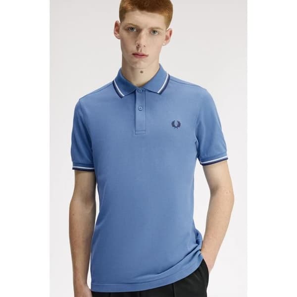 Fred Perry polo med dubbelrand