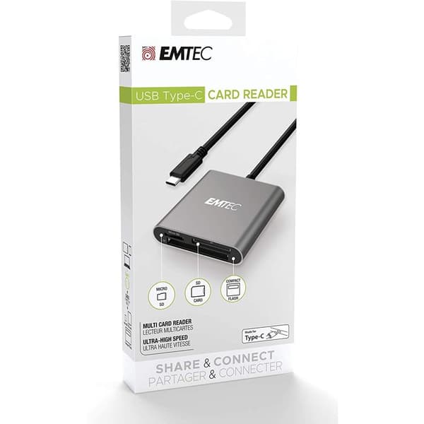 Emtec T610C USB 3.0 Typ C kortläsare - Svart