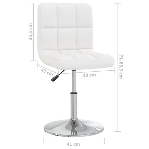 vidaXL Barpall Vit konstläder