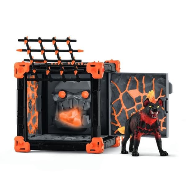 Lekset - SCHLEICH - Lavahyena BattleCave - Eldrador Creatures - Levereras monterad - 7+ år