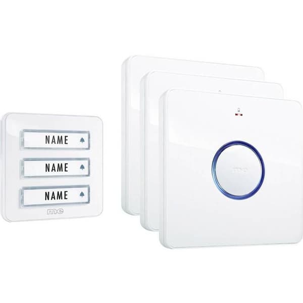 Komplett set för trådlös dörrklocka m-e modern-electronics 41097 200 m vit