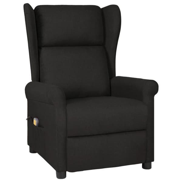 vidaXL Massagefåtölj Svart Tyg 348518