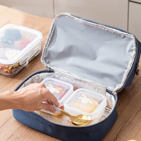 "Fleecefodral Lean Isolerad väska för frukost med justerbart bälte, blå, 27 cm"