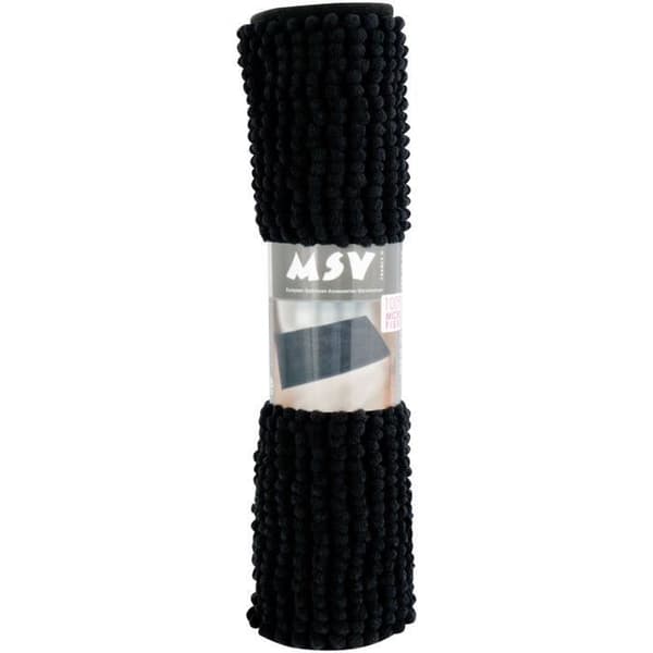 MSV CHENILLE Mikrofiber Badkarsmatta 40x60cm Svart