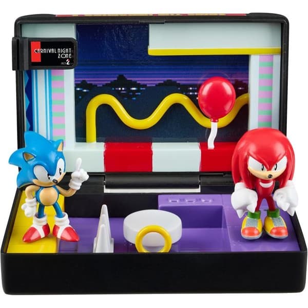 Samlingsfigur Sonic the Hedgehog 3 Console Heroes Sega Mega Drive vikbar diorama retro