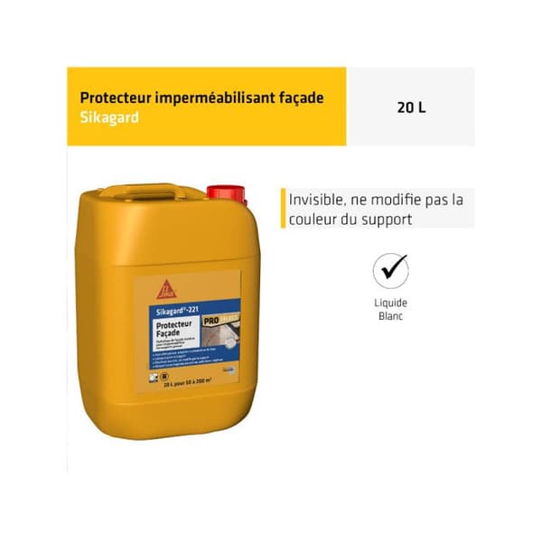 SIKA Vattenavvisande - Sikagard-221 Fasadskydd - 20L