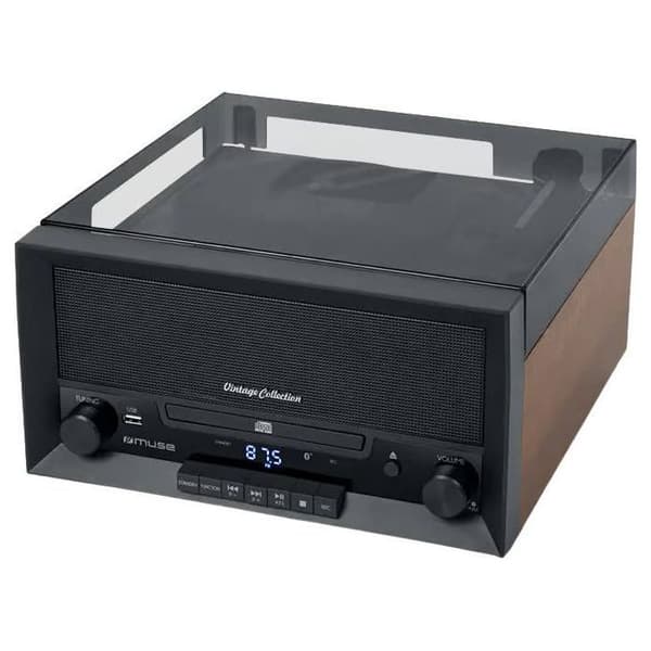 Plattspelare - MUSE - MT-112 MB - Mikrosystem CD - Bluetooth - 3 hastigheter (33/45/78)