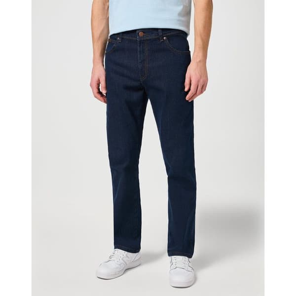 Wrangler Texas - Blå jeans regular herr, stretchbomull (86% bomull)