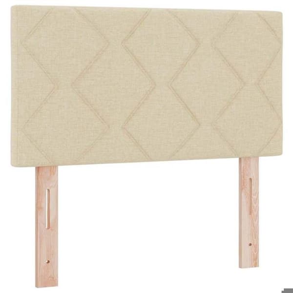 vidaXL Sänggavel Creme 80 cm tyg 42007207
