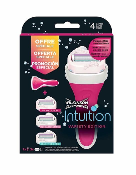 Rakhyvel - Wilkinson - Intuition - 4 blad - 3 påfyllningar - Hypoallergenisk