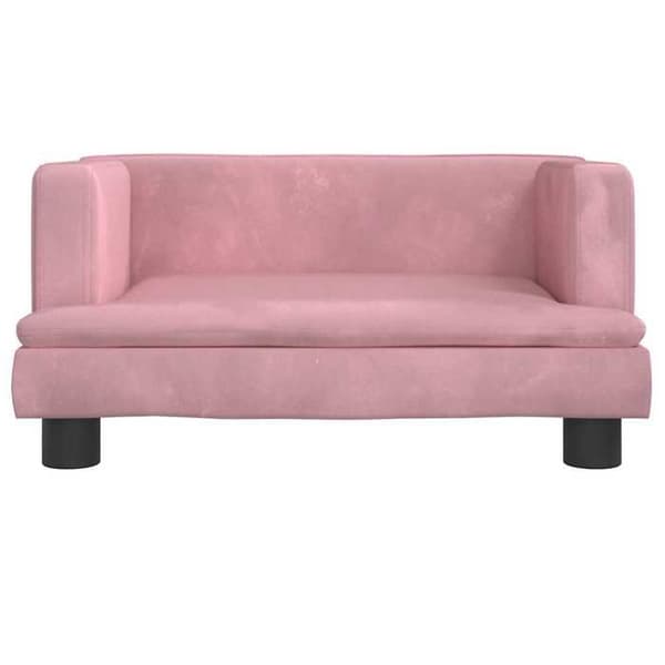 vidaXL Soffa för barn rosa 60x40x30 cm sammet 3196320
