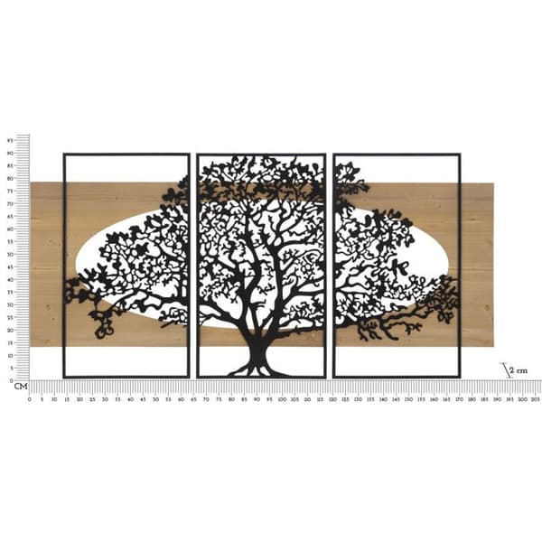 Väggdekoration Mauro Ferretti Tree Ferro (x3)