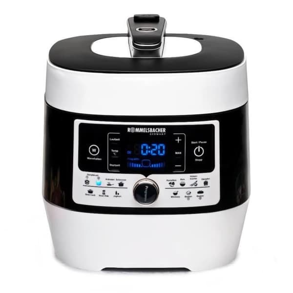 Rommelsbacher MD 1000 matberedare - 4L - Svart/Vit - 14 program - Digital LCD - 1000W