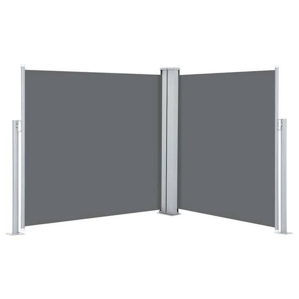 vidaXL Retractable sidoparti Antracit 120 x 600 cm
