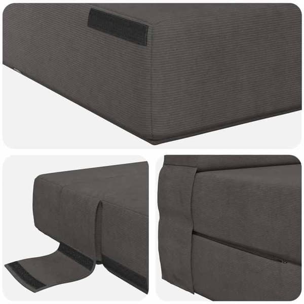 vidaXL Fällbar sängsoffa Mörkgrå 70 x 80 x 60 cm Tyg 900098
